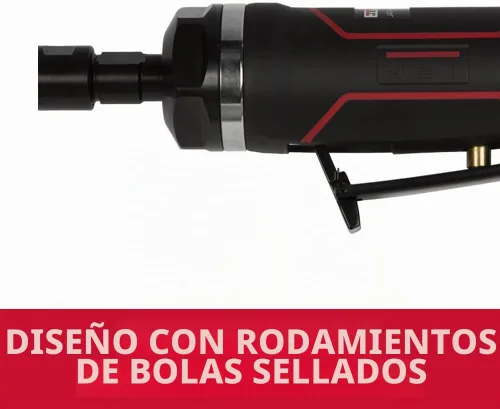 Vista 2 de JET Amoladora neumática de 1/4 pulgadas, 20000 RPM (modelo JAT-480)