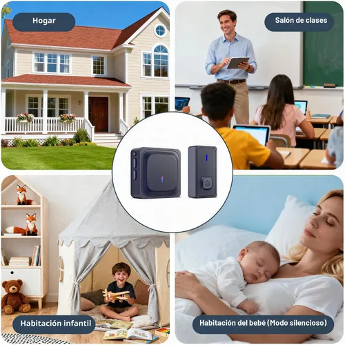 Vista 9 de BN-LINK Timbre inalámbrico, timbre de puerta impermeable, fácil instalación, rango de 1000 pies, volumen ajustable y 58 campanillas, flash LED Negro