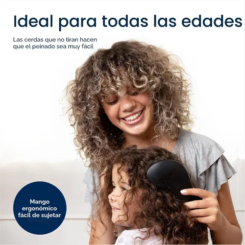 Vista 5 de Crave Naturals, Cepillo Desenredarte Deslizante para Resultados Definitivos, Niños y Adultos, Uso como Peine o Cepillo para Cabello, Color Negro