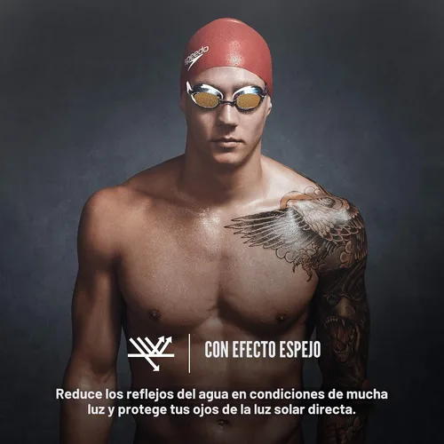 Vista 3 de Speedo unisex-adult Swim Goggles Mirrored Vanquisher