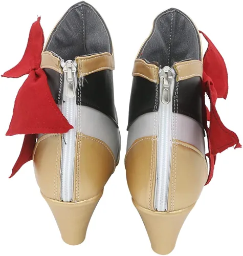 Vista 4 de Juego Genshin Impact Cosplay Zapatos Noelle Cosplay Zapatos Halloween Carnaval Fiesta Daily Leisure Zapatos Casual Botas