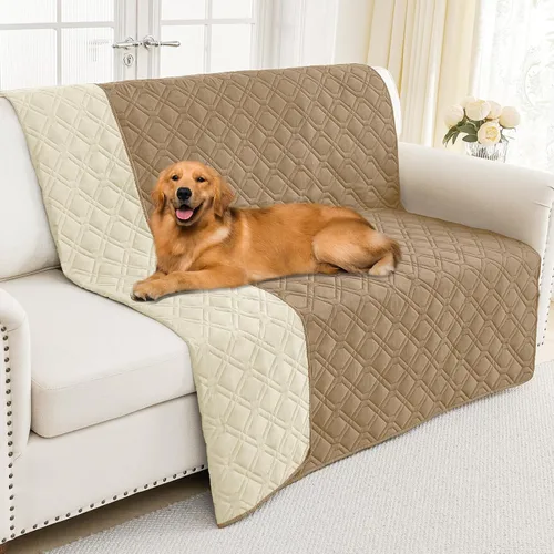 Vista 150 de Smiry Funda Impermeable para Cama de Perro Manta para Mascotas, Manta Suave y Lavable para Perros para Muebles Cama Sofá Sofá Reversible, a Cuadros