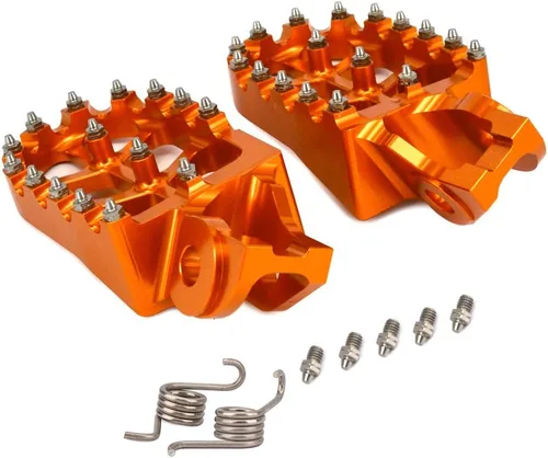 Vista 3 de Estriberas para motocicleta, pedales CNC para motocross 85-450 SX SXF EXC EXCF XC XCF 2016-2023 EC300 EC250F EC350F 21-23 Dirt Bike Naranja