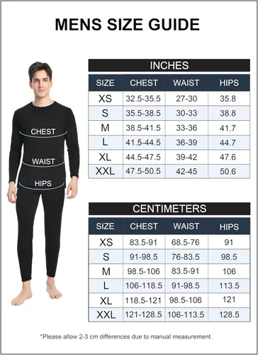 Vista 7 de Nutria Conjunto de ropa interior térmica para hombre, con forro polar, pantalones largos para hombre, ligero, capa base superior e inferior, clima