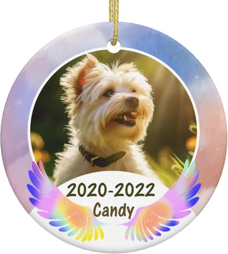 Vista 13 de Adornos personalizados para la primera Navidad del bebé, adornos colgantes de cerámica con foto de bebé, regalo de recuerdo para bebé recién nacido