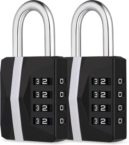Vista 9 de ZHEGE - Cerradura de casillero, cerradura de combinación de 4 dígitos para Plateado nuevo