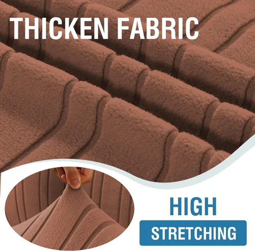 Vista 3 de H.VERSAILTEX Fundas de Loveseat de Alta Elasticidad, Funda de Sofá de 1 Pieza Antideslizante con Parte Inferior Elástica, Fundas de Sofá Gruesas