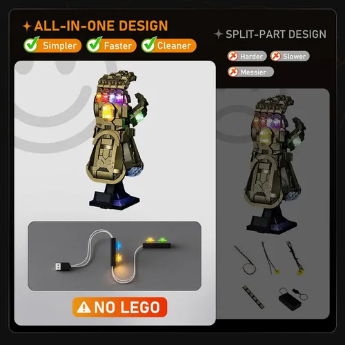 Vista 5 de LIGHTAILING Luz LED para Lego 76191 Infinity Gauntlet Building Blocks Modelo - No incluye el juego de modelos