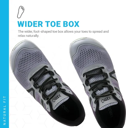 Vista 2 de Xero Shoes Tenis de correr HFS II para hombre, cero caída, ligeros y sensación descalzos