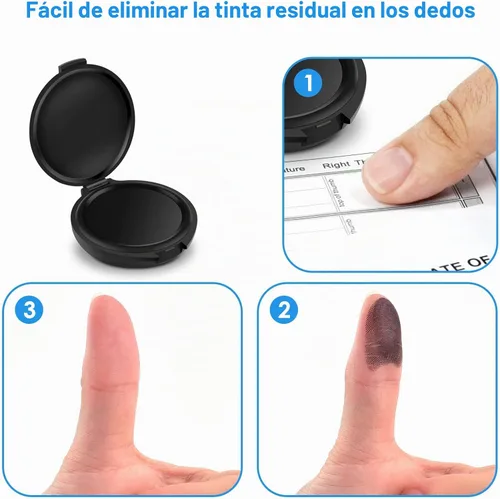 Vista 5 de ERKOON Almohadillas de tinta de huellas dactilares, almohadilla de tinta de huellas dactilares para suministros notariales, identificación, tarjetas