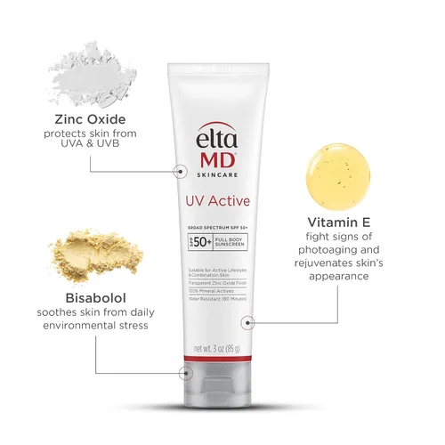 Vista 7 de EltaMD Protector solar mineral activo UV con óxido de zinc