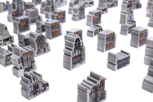 Vista 4 de Rebel Studio Frostpunk The Board Game Timber City Expansion - Juego de construcción de madera de lujo, actualización de juego estético, 16+, 1-4