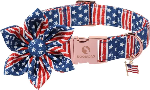 Vista 40 de DOGWONG Collar de otoño para perro con lazo, collar de moño para perro de Acción de Gracias, collar ajustable de algodón de otoño con hoja de arce