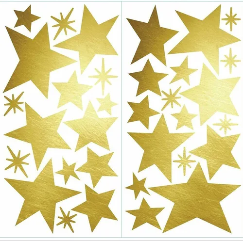 Vista 3 de RoomMates RMK3528SCS Metallic Gold Stars Peel and Stick Wall Decals (Pack of 4)
