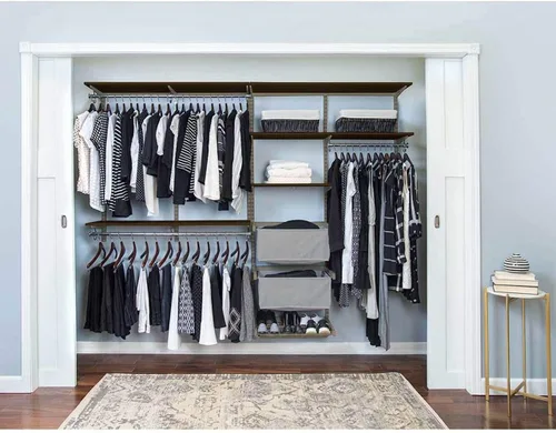 Vista 16 de Organized Living freedomRail - Kit organizador de armario ajustable, 48 a 52 pulgadas, pera chocolate