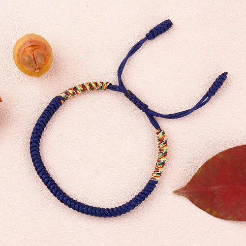 Vista 44 de Pulseras tibetanas hechas a mano con cuerda roja para él y ella, pulsera de la amistad, pulsera de la amistad, hilo negro y rojo para protección