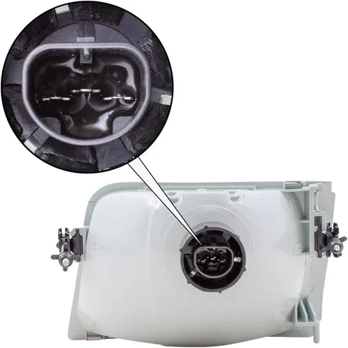 Vista 4 de Brock - Faros delanteros de repuesto para conductor y pasajero compatibles con camioneta Ranger 1993-1997 F37Z13008A F37Z13008A