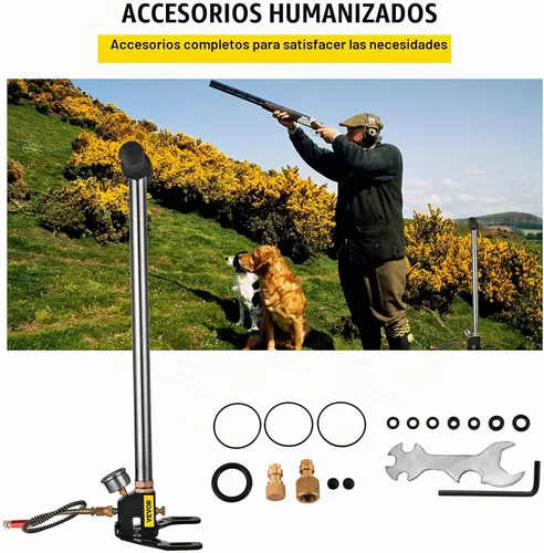 Vista 6 de BestEquip Airgun PCP Pump 4500PSI Bomba de mano de alta presión Bomba de 3 etapas Bomba de aire PCP