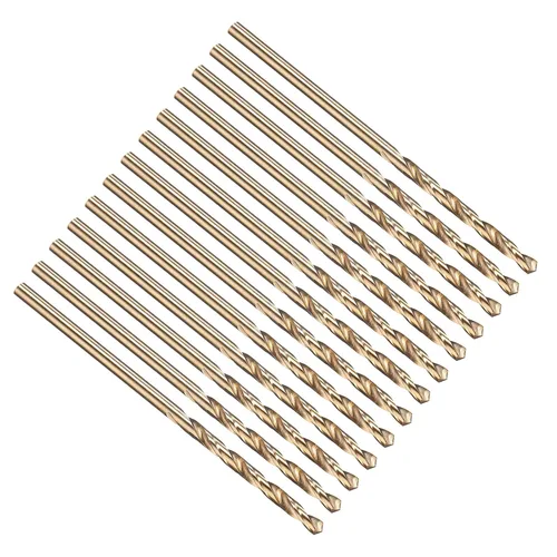 Vista 148 de PATIKIL Broca Jobber de 0.039 in, vástago recto M35 cobalto 5% acero de alta velocidad 135° acabado dorado para metal duro de acero inoxidable - 2