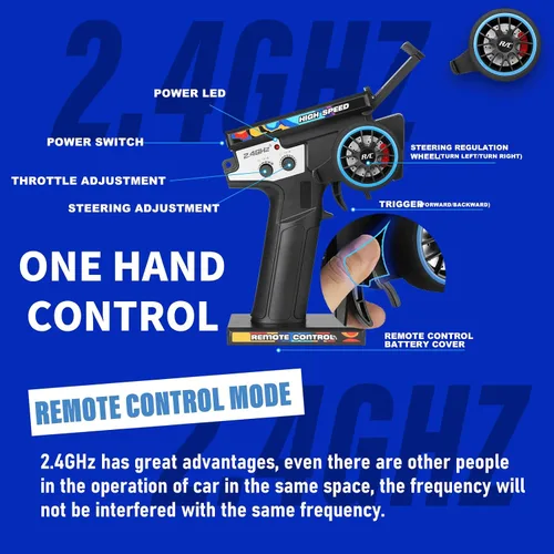 Vista 6 de WLtoys 144001 V2 1/14 RC Cars, 4WD Control remoto de alta velocidad para adultos, diseño de iluminación creativa, hardware y batería actualizados