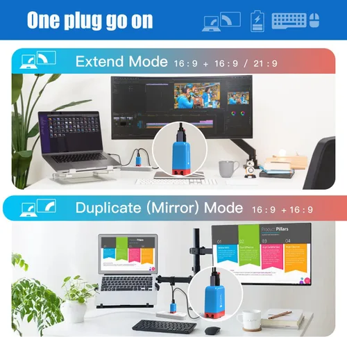 Vista 7 de Cargador de muelle de interruptor de 65 W para Nintendo SwitchSwitch OLEDSteam DeckROG Ally, estación de acoplamiento de TV portátil Basicolor