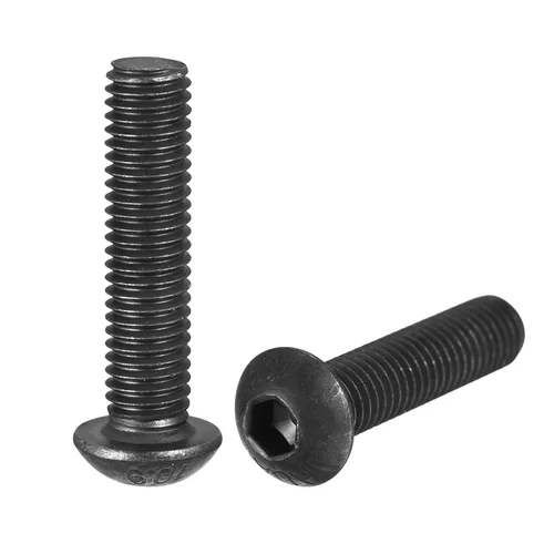 Vista 15 de uxcell Tornillos de cabeza de botón hexagonal M8x40mm Tornillos de acero de aleación 10pcs