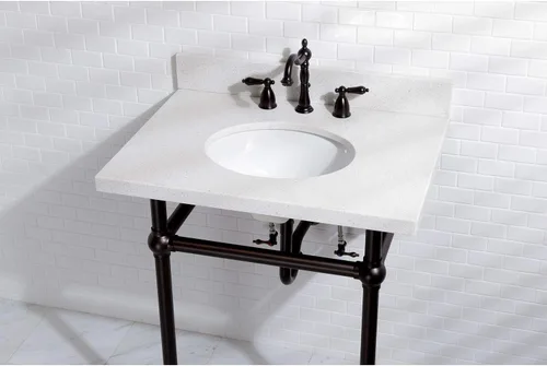 Vista 6 de Kingston Brass KB1975AL Heritage - Grifo de lavabo generalizado con mango de palanca de metal, bronce aceitado, centro ajustable de 8 pulgadas
