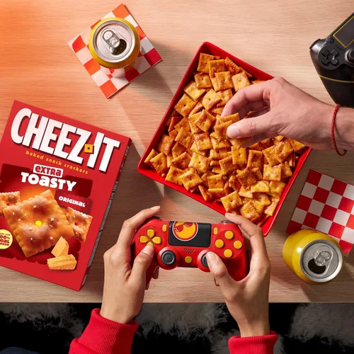 Vista 7 de Cheez-It Galletas de queso, galletas horneadas, aperitivos de oficina y niños, extra tostados, caja de 21 onzas (1 caja)