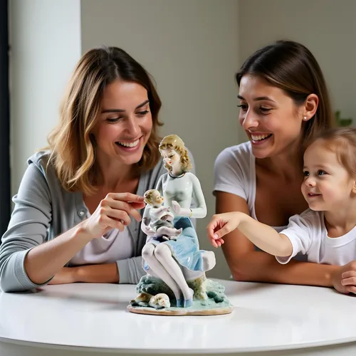 Vista 2 de Figura de porcelana, mamá, feliz todos los días, recuerdos, regalos de ceremonia, estatua para decoración del hogar.