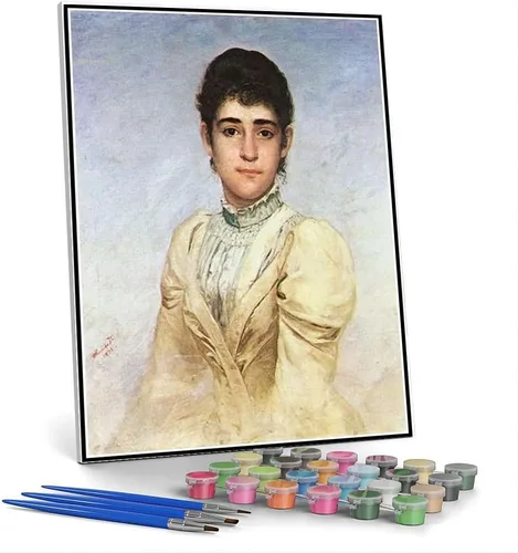 Vista 11 de Pintura por números para adultos Kits O Modelo Pintura por José Ferraz De Almeida Junior Arts Craft para decoración de pared del hogar