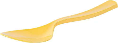 Vista 11 de Restaurantware Cucharas de postre de 4.5 x 1 pulgada, 100 cucharas desechables de degustación, asas resistentes, cucharas de plástico amarillo bebé