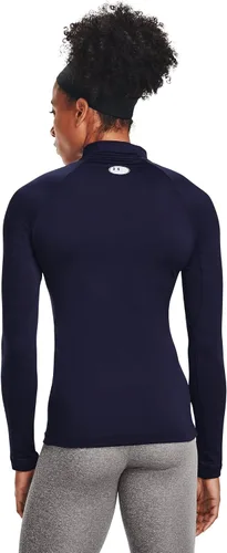 Vista 2 de Under Armour ColdGear Authentics - Camiseta de cuello alto falso para mujer
