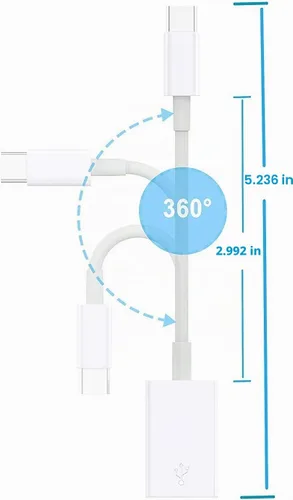 Vista 8 de Adaptador USB C a USB, 2 unidades, convertidor de adaptador de cable OTG tipo C a USB 3.0