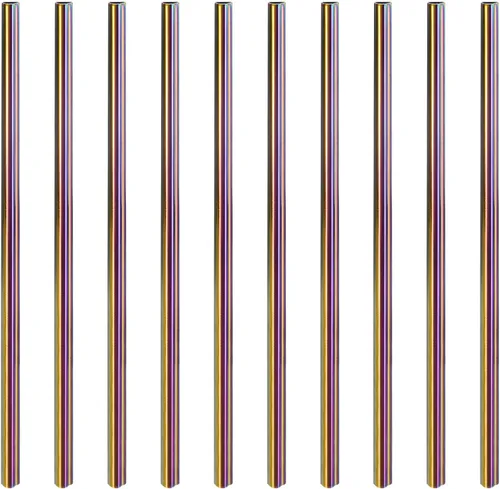 Vista 13 de uxcell 16 popotes de metal reutilizables, 8.5 pulgadas, con forma de corazón, popote de acero inoxidable para beber batido, bebidas frías, bebidas