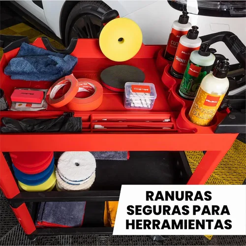 Vista 5 de Maxshine Carrito de Detallado Premium de Servicio Pesado - Carrito de Detallado de Automóviles, Carrito de Detallado para Detallado Automotriz