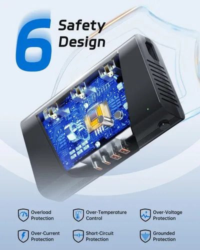 Vista 6 de DOACE Convertidor de 220 V a 110 V - Convertidor de voltaje de 800 W de EE. UU. a Europa para alisador de cabello, rizador, teléfono, convertidor