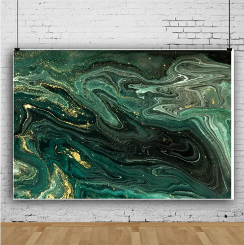 Vista 4 de Telón de fondo de fotografía con textura de mármol negro dorado de 5 x 4 pies, arte abstracto, fondo de fondo dorado de arena movediza líquida