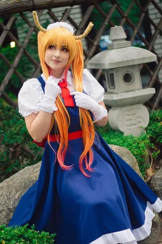 Vista 3 de rolecos Womens kobayashi-san cosplay peluca pelo sintético pelucas