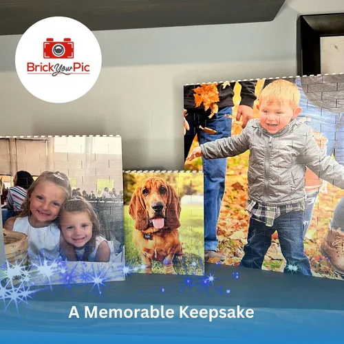 Vista 6 de Impresión fotográfica de bloque de construcción personalizada, regalo personalizado para parejas, amigos o familia, divertido recuerdo de recuerdo