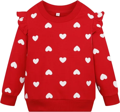Vista 66 de Sudaderas para niñas pequeñas, cuello redondo, sin botones, de manga larga, para invierno, casual, ropa 2T-7T, Dinosaurio