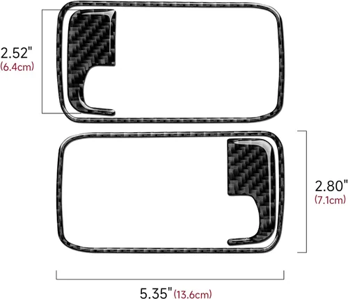 Vista 9 de Adhesivos para manija de puerta interior de coche para 2008 2009 2010 2011 2012 2013 2014 Dodge Challenger accesorios de fibra de carbono pegatinas