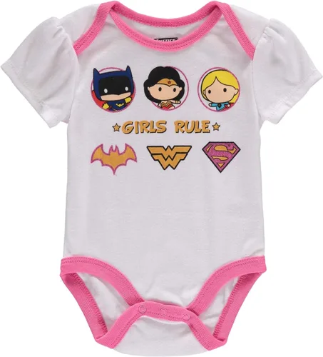Vista 4 de DC Comics Liga de la Justicia - Paquete múltiple de body para niña recién nacida