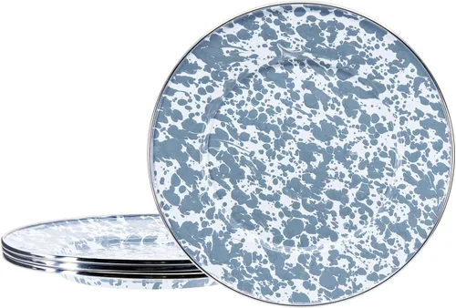Vista 6 de Golden Rabbit Enamelware Sandwich Plates, 8.5 inch, Americana, Set of 4