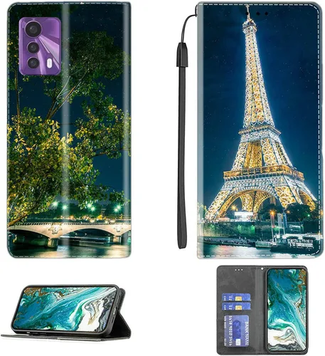Vista 386 de jioeuinly ATT Motivate 2 - Funda compatible con ATT Motivate 2, funda con soporte abatible y cierre magnético DJS