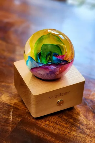 Vista 5 de Vizliter Auriculares Bluetooth prismáticos y altavoz Bluetooth Rainbow Rose Combo