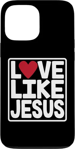 Vista 23 de iPhone 16 Love Like Jesus Valentines Day Heart Case
