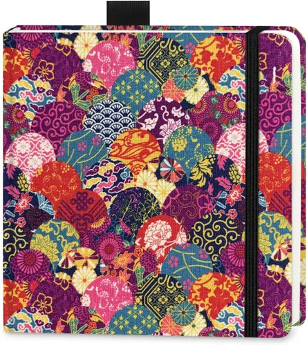 Vista 21 de E-WEICHEN 5x5 Cuadernos de acuarela de tela portátiles hechos a mano con tapa dura de tela cosida para viajes Papel para acuarela de 140LB/300gsm 20