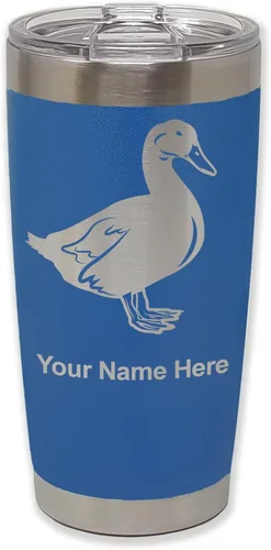 Vista 27 de LaserGram Vaso aislado al vacío de 20 onzas, pato, grabado personalizado incluido (negro) Engraved Gift for Duck Hunters, Vacuum Insulated