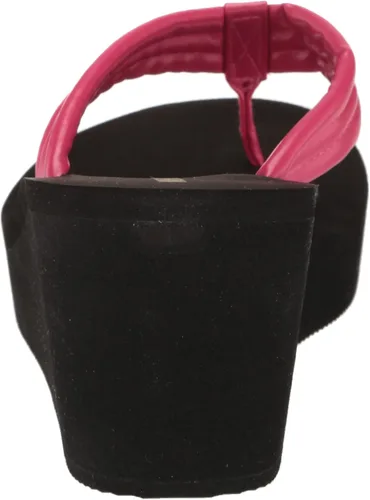 Vista 3 de NINE WEST Sandalias de cuña Spins para mujer, Magenta 650