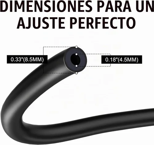 Vista 3 de Filtro de combustible universal de 1/4 pulgadas, manguera de línea de combustible de 4 pies de largo con abrazaderas para motocicleta, motor